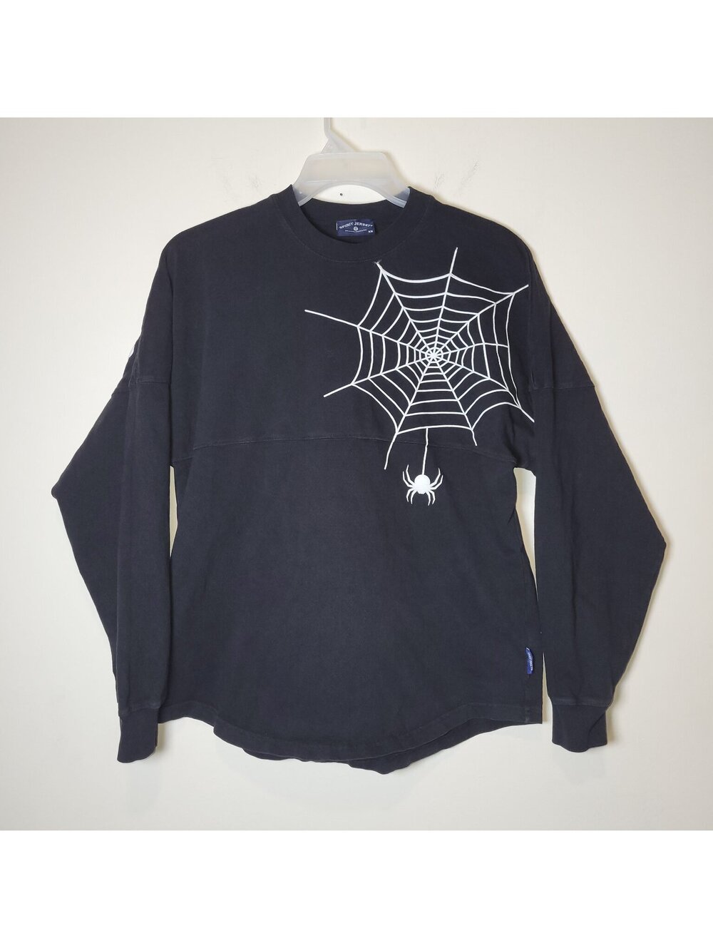 Spirit Jersey Howl-O-Scream Spiderweb Spider Long Sleeve T-Shirt Men's Black XS